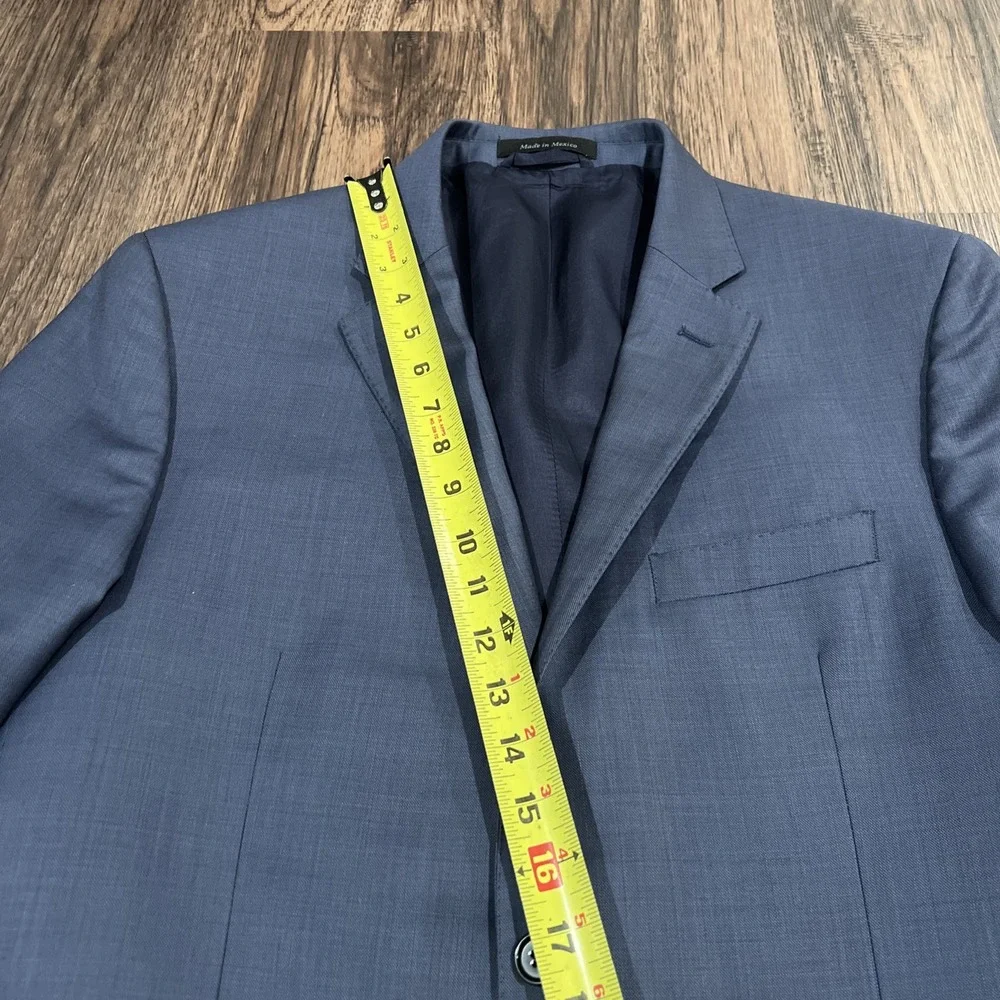 Lauren Ralph Lauren Black Label Slim Fit Mens Blue Jacket Blazer Size 42R Wool